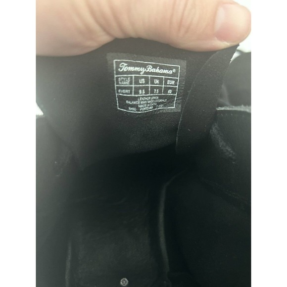 Tommy Bahama EVERT Black Suede Leather Lace Up Ankle Boots Women's SZ 9.5 - Picture 7 of 7